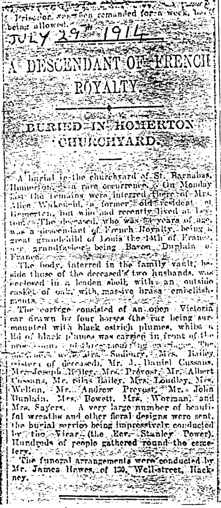 Hackney gazette clipping